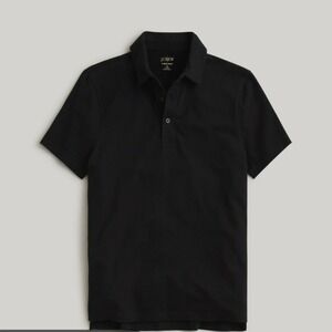 J. Crew Polo Shirt Sueded Jersey Men's Medium Black NWT Classic Soft Knit